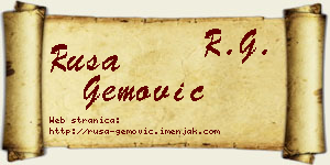 Rusa Gemović vizit kartica